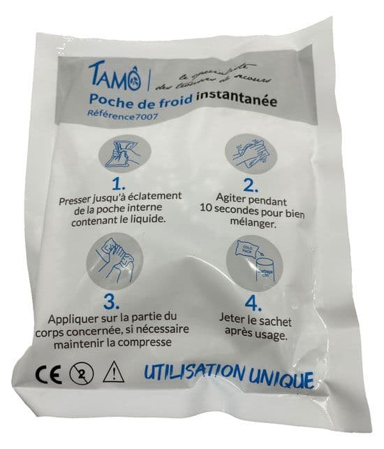 Sac de froid instantané à usage unique 14 × 17 cm pour premiers secours