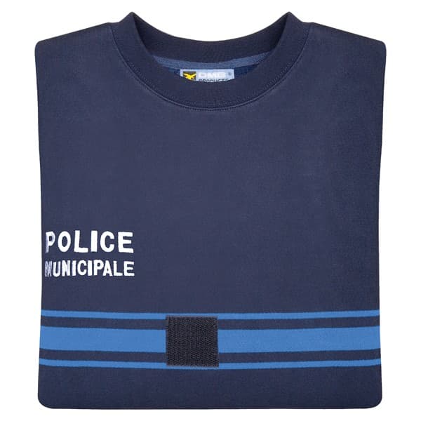Sweat Police municipale coton acrylique bande gitane