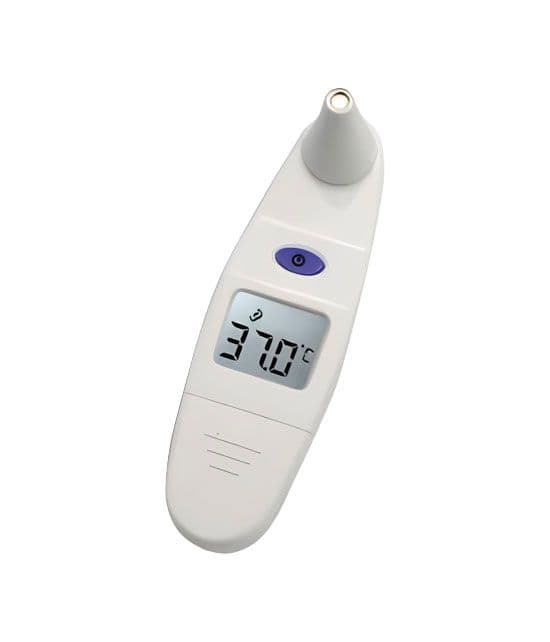 Thermomètre auriculaire électronique avec 15 embouts jetables, écran LCD