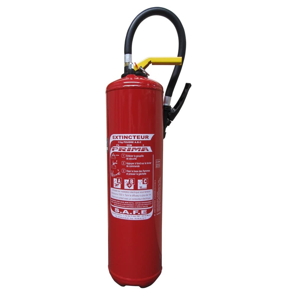 Extincteur à poudre ABC 9 Kg – Pression auxiliaire