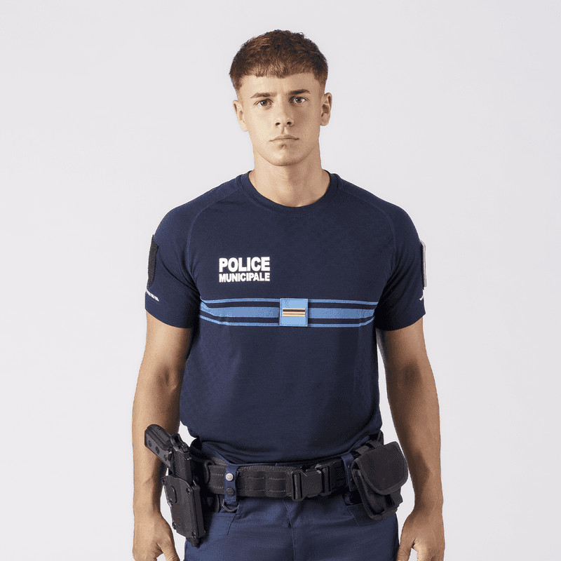 T-shirt "AIRFLOW" thermorégulant Police Municipale Bleu Marine