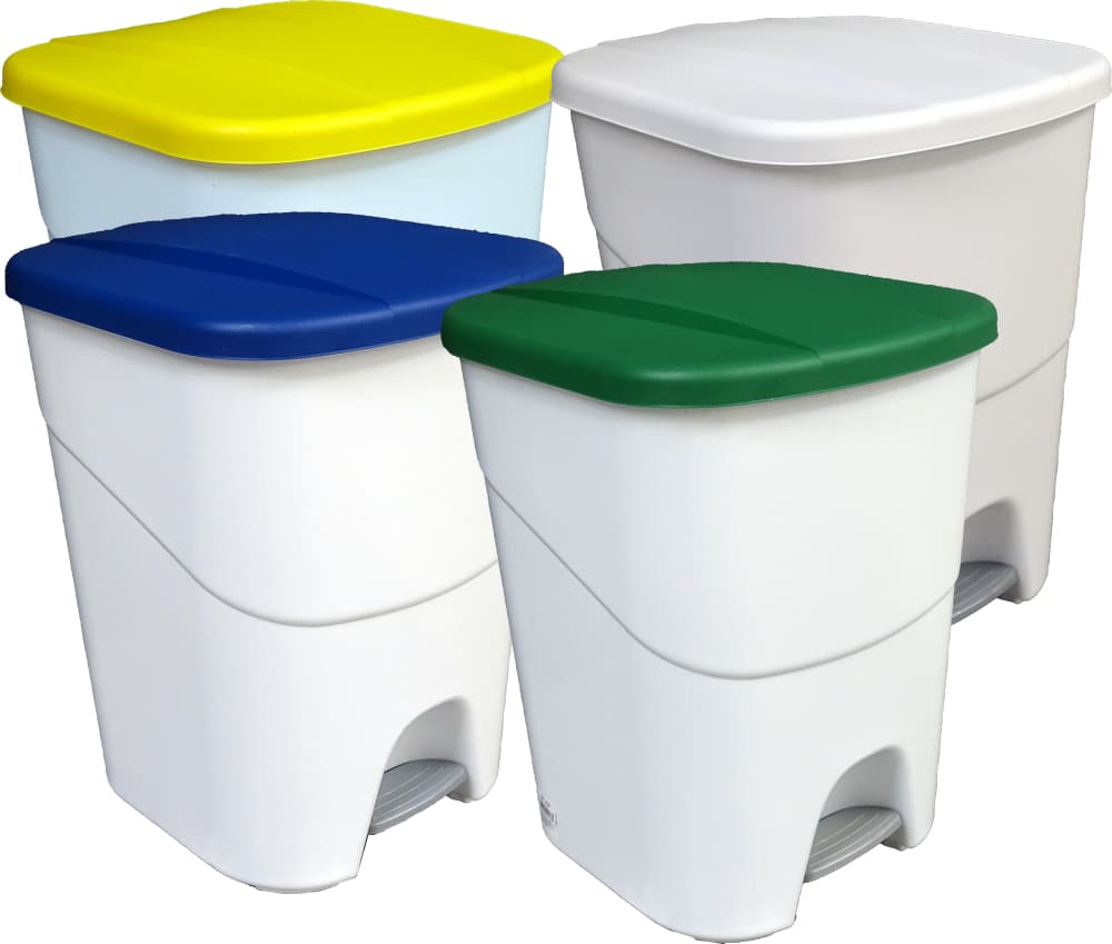 Poubelle à pédale 40 L empilable, modulable en deux espaces