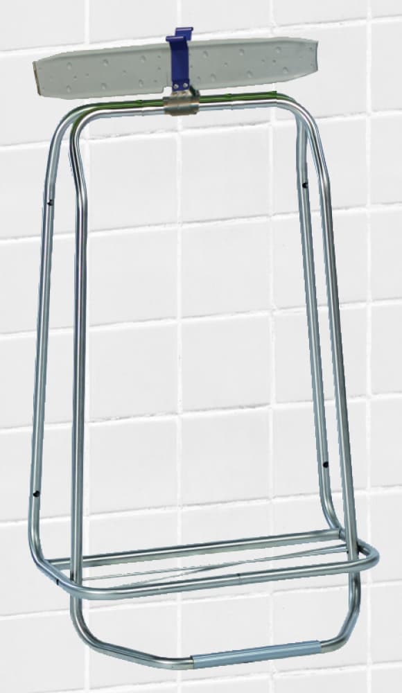 Collecteur porte-sac à pédale mural inox 304, sacs 70 à 120 L
