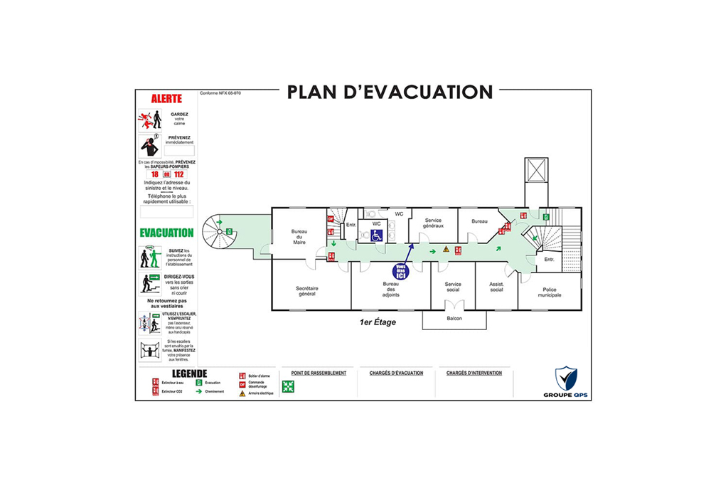 Plan d'évacuation QPS