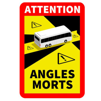 etiquette angles morts pour bus pour site