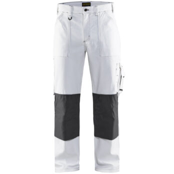 Pantalon peintre Blanc/Gris foncé