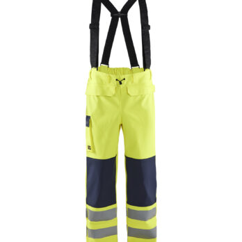 Pantalon de pluie retardant flamme niveau 2 Jaune fluo/Marine