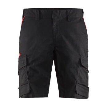 Short Industrie stretch 2D Noir/Rouge