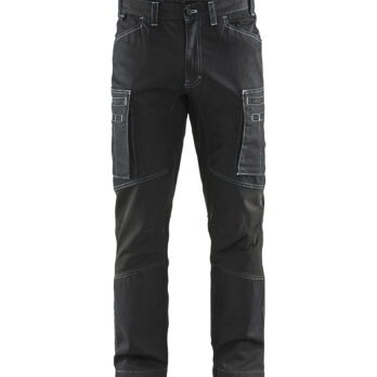 Pantalon maintenance denim +stretch Noir