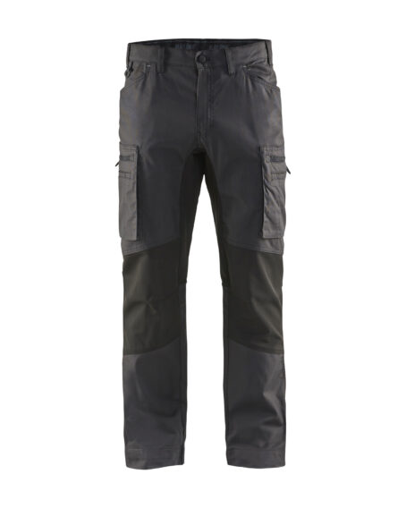 Pantalon maintenance +stretch Gris Foncé/Noir