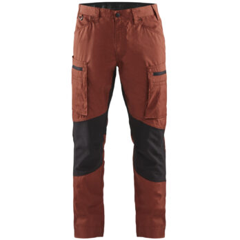 Pantalon maintenance +stretch Rouge brique/Noir