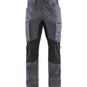 Pantalon maintenance +stretch Gris clair/Noir