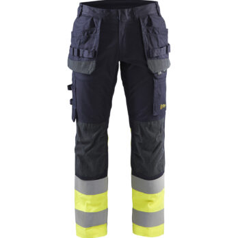 Pantalon multinormes inhérent +stretch Marine/Jaune fluo