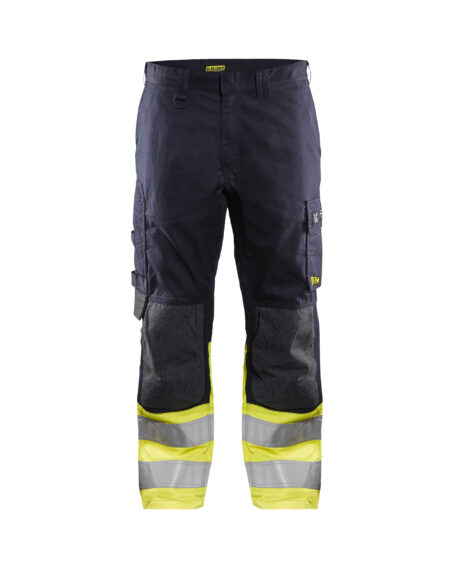 Pantalon multinormes inhérent Marine/Jaune fluo