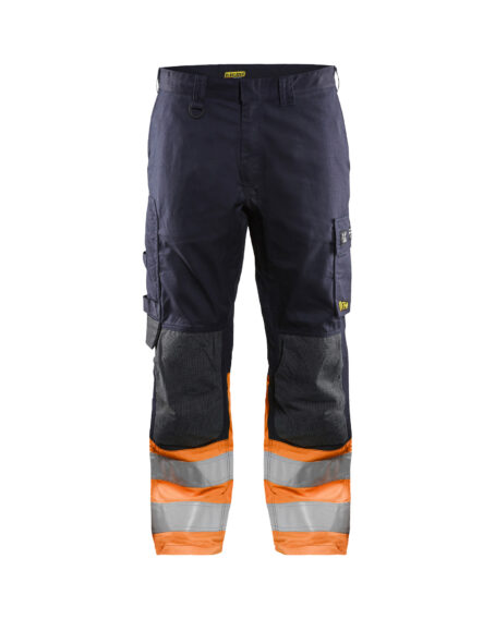 Pantalon multinormes inhérent Marine/Orange fluo