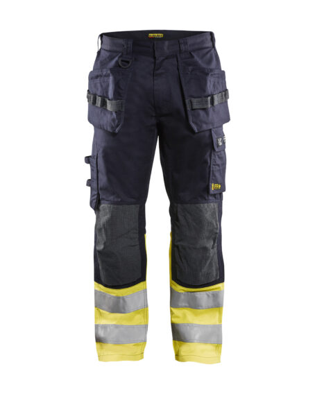 Pantalon multinormes inhérent Marine/Jaune fluo