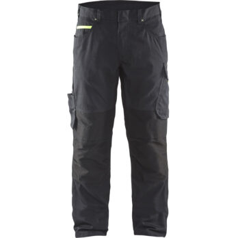 Pantalon maintenance +stretch Noir/Jaune fluo