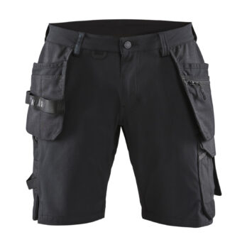 Short artisan stretch 4D Noir/Gris foncé