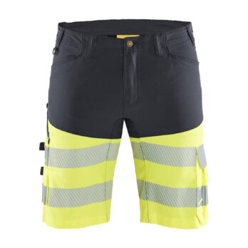 Short haute-visibilité +stretch Gris moyen/Jaune fluo