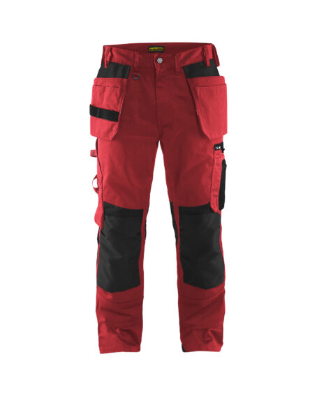 Pantalon artisan sans poches flottantes Rouge/Noir