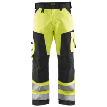 Pantalon artisan haute visibilité Jaune fluo/Noir