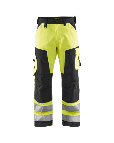 Pantalon artisan haute visibilité Jaune fluo/Noir