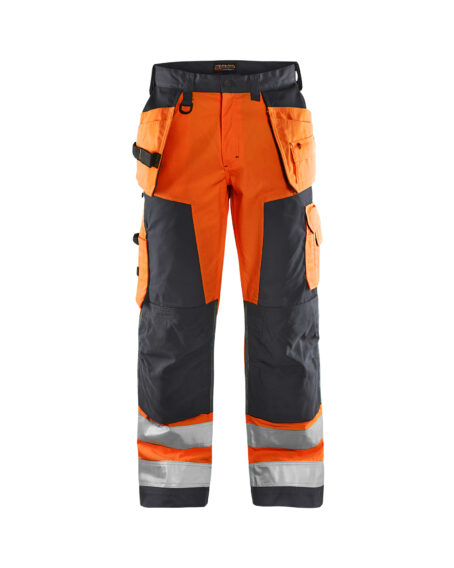 Pantalon Artisan haute visibilité Orange fluo/Gris anthracite