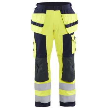 Pantalon artisan multinormes Jaune fluo/Marine