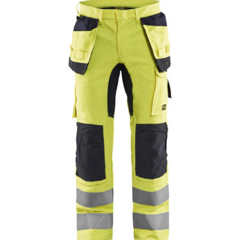 Pantalon multinormes inhérent + stretch Jaune fluo/Marine