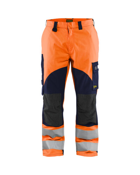 Pantalon multinormes inhérent Orange fluo/Marine