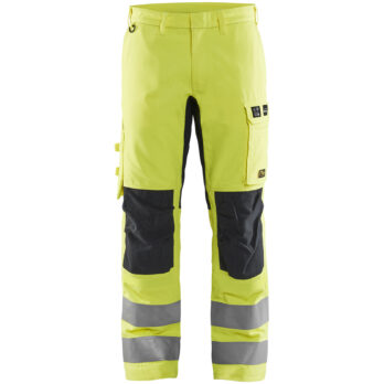 Pantalon multinormes inhérent +stretch Jaune fluo/Marine