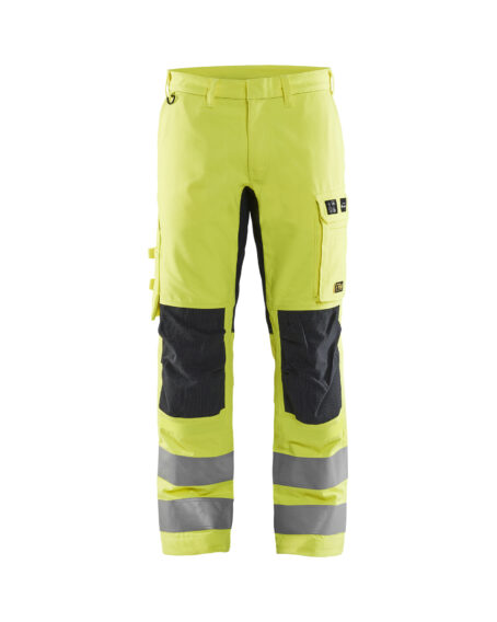 Pantalon multinormes inhérent +stretch Jaune fluo/Marine