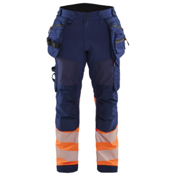 HV Class1 Softshell Trouser HTP KP Marine/Orange