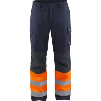 Pantalon hiver multinormes inhérent Marine/Orange fluo