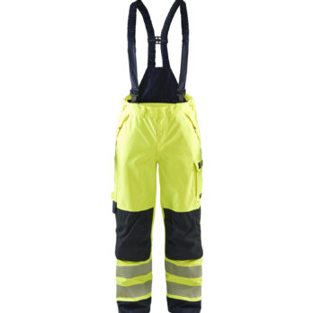 Pantalon hardshell multinormes Jaune fluo/Marine