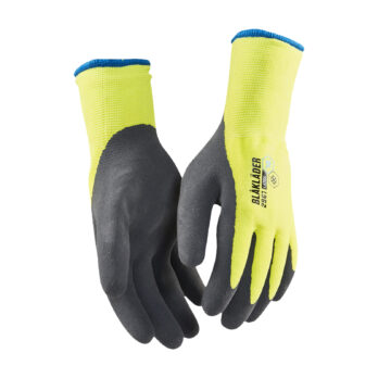 Gants artisan doublés - latex trempé Jaune fluo