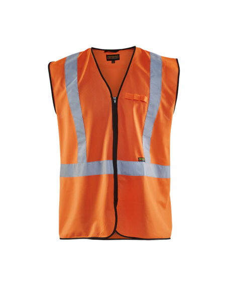 Gilet zippé haute visibilité Orange fluo