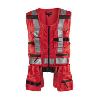 Gilet porte-outil haute-visibilité Rouge fluo