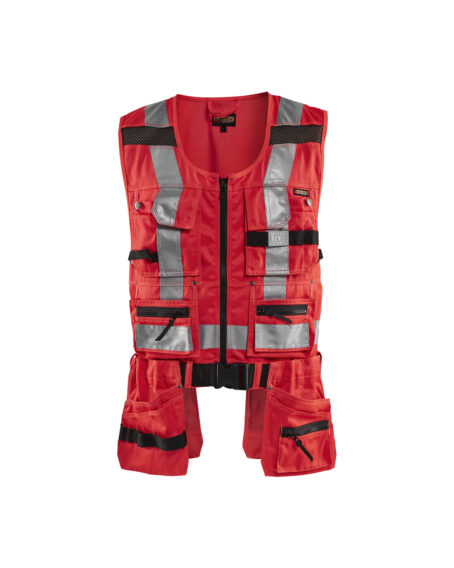 Gilet porte-outil haute-visibilité Rouge fluo