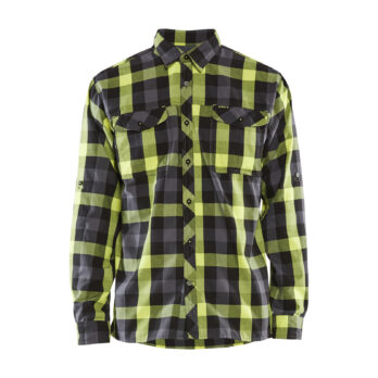 Chemise flannelle Noir/Jaune fluo