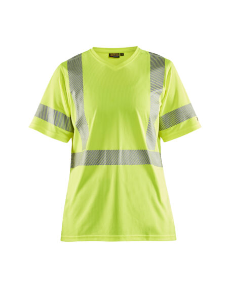 T-shirt haute-visibilité anti-UV femme Jaune fluo