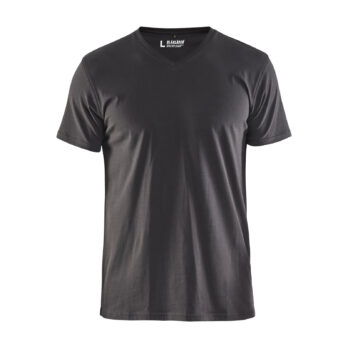 T-Shirt col V Gris foncé