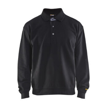 Sweat col polo Noir