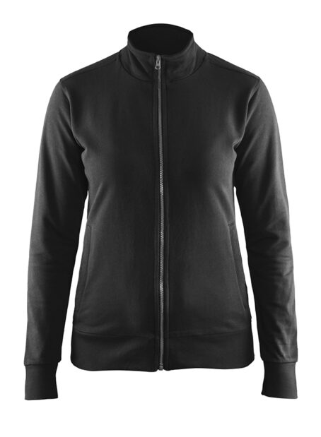 Sweat zippé femme Noir