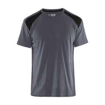 T-shirt bicolore Gris clair/Noir