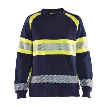 Hi-vis Sweatshirt Ladies Marine/Jaune