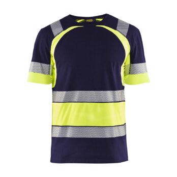 T-shirt Haute Visibilité Marine/Jaune fluo