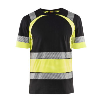 T-shirt Haute Visibilité Noir/Jaune fluo