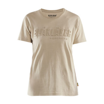 T-shirt imprimé 3D femme Beige