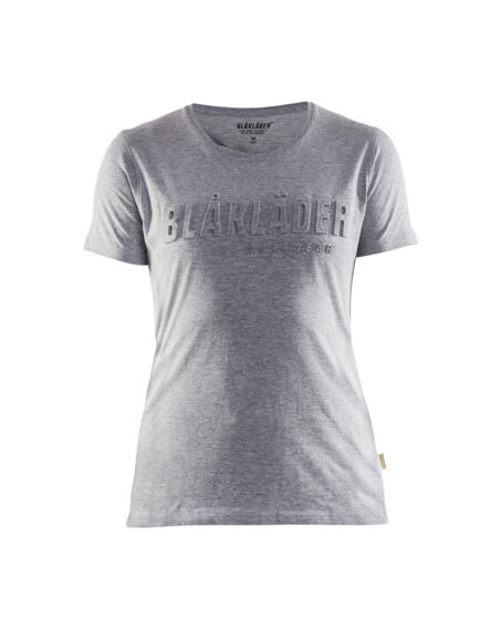 T-shirt imprimé 3D femme Gris chiné